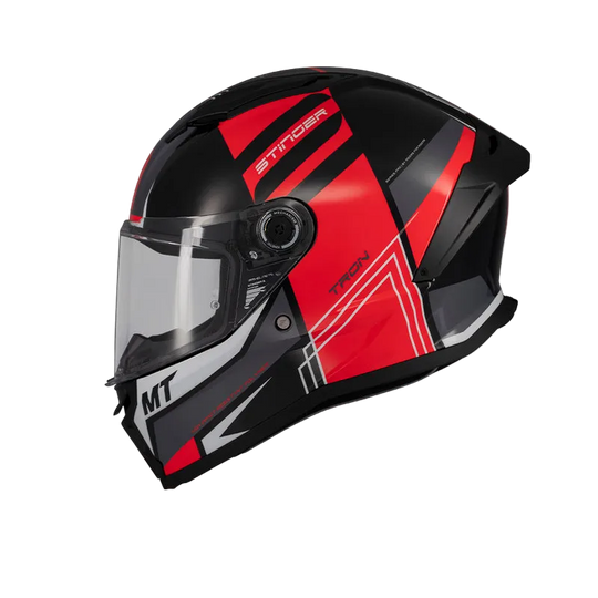 MT Stinger 2 Tron B15 Gloss Black Red Helmet