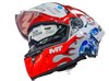 MT Thunder 4 SV Yamanaka Japan A5 Gloss White Red Blue Helmet
