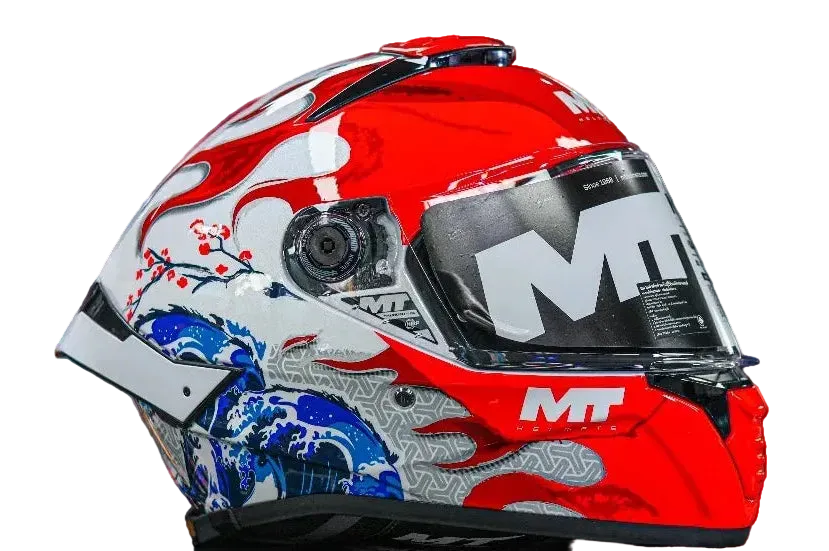 MT Thunder 4 SV Yamanaka Japan A5 Gloss White Red Blue Helmet