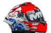 MT Thunder 4 SV Yamanaka Japan A5 Gloss White Red Blue Helmet