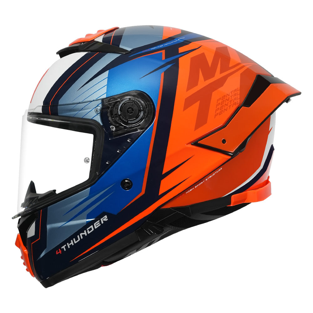 MT Thunder 4 SV Pental Gloss Fluro Orange Helmet