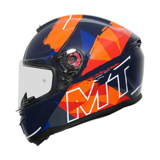 MT Hummer B Monti Gloss Black Blue Orange C7 Helmet