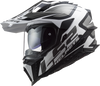 LS2 MX701 EXPLORER Alter Matt Black White Helmet