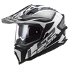 LS2 MX701 EXPLORER Alter Matt Black White Helmet