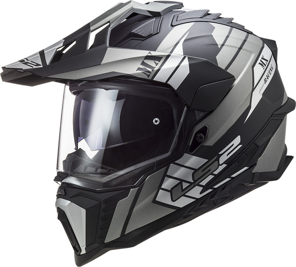 LS2 MX701 Explorer Atlantis Matt Black Titanium Helmet Moto Central