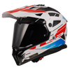 LS2 Pioneer II Namib Gloss White Blue Red Helmet