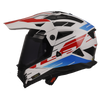 LS2 Pioneer II Namib Gloss White Blue Red Helmet