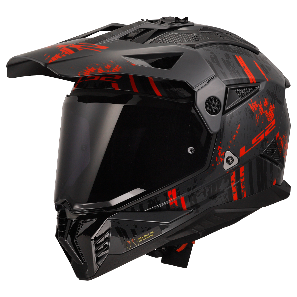 LS2 Pioneer II Crazy Gloss Black Red Helmet– Moto Central