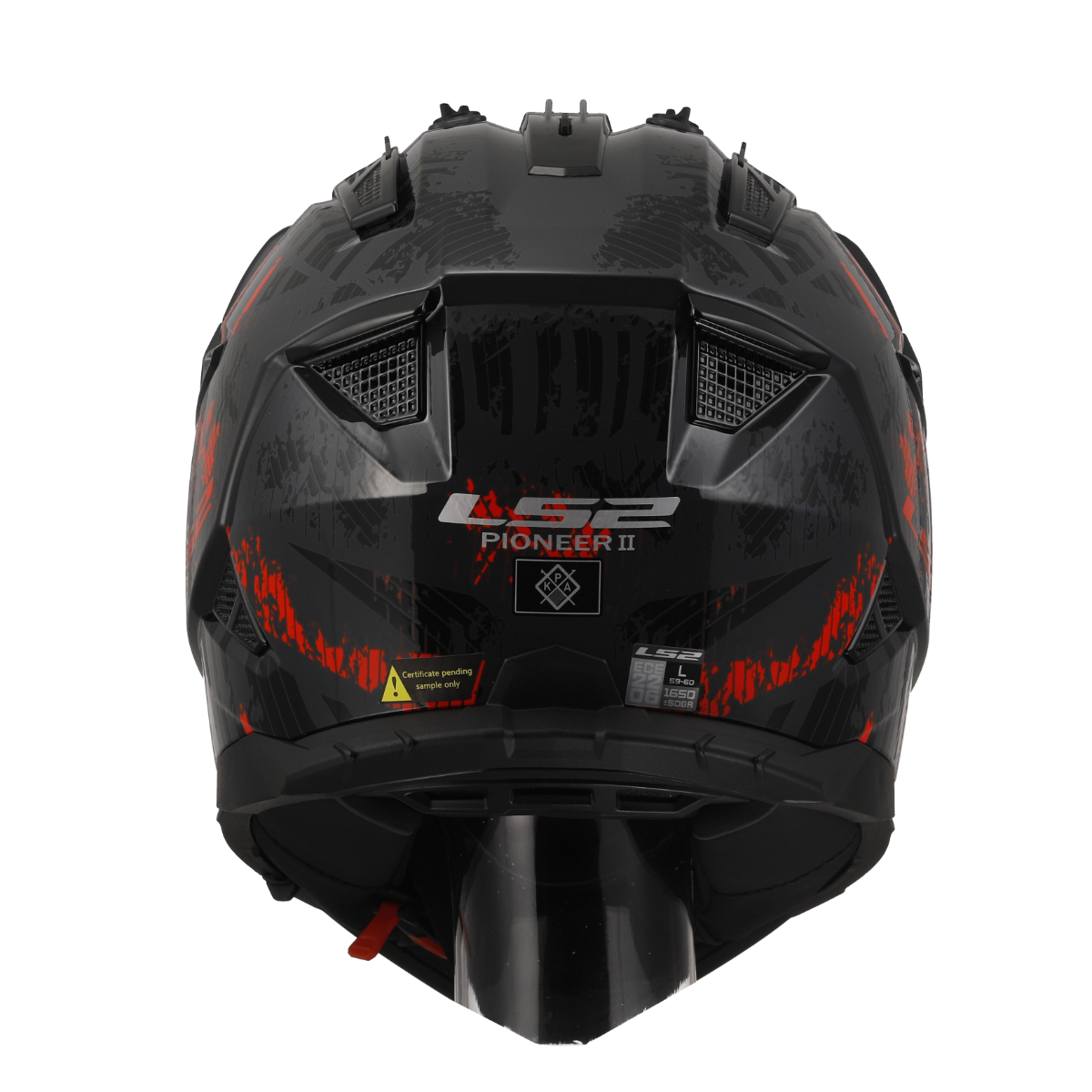 LS2 Pioneer II Crazy Gloss Black Red Helmet– Moto Central