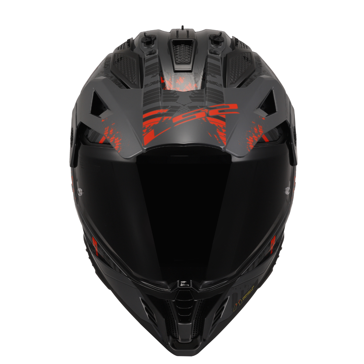 LS2 Pioneer II Crazy Gloss Black Red Helmet– Moto Central