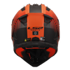 LS2 MX437 Fast II Duck Gloss Hi Viz Orange Red Helmet