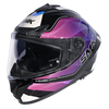 SMK Typhoon Mystic Gloss Black Pink Blue (GL295) Helmet