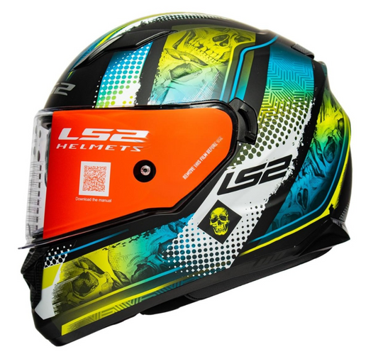 LS2 FF320 Stream Evo Mara Black Hi Viz Yellow Matt Helmet (D Ring)