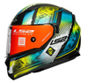 LS2 FF320 Stream Evo Mara Black Hi Viz Yellow Matt Helmet (D Ring)