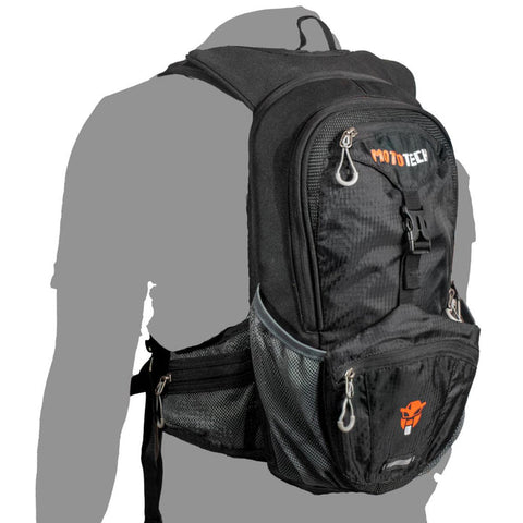 MOTOTECH Stealth Hydration Backpack with Rain Cover 8 Litres (without bladder) (Black)