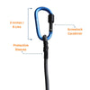 MOTOTECH QuickClip Bungee Tie Down Grey with Carabiner (36" / 90cms) - Moto Central