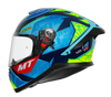 MT Thunder 3 SV Spoiler Diogo Moreira A7 Gloss Blue Yellow Helmet