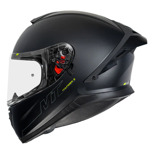MT Thunder 3 SV Spoiler Solid A1 Matt Black Helmet
