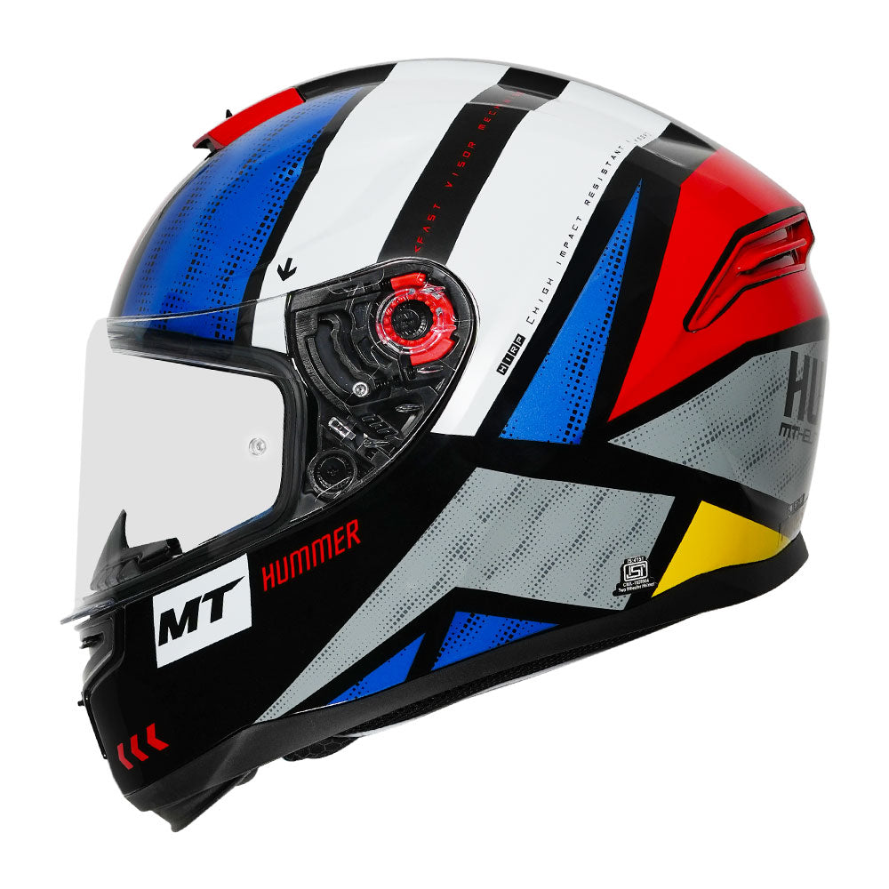 MT Hummer Flex Gloss White Helmet