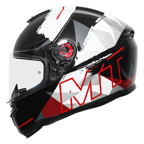 MT Hummer Monti Gloss Black White Helmet