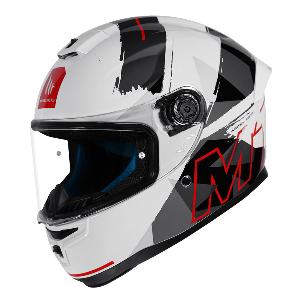 MT Hummer B Monti A5 Gloss White Helmet