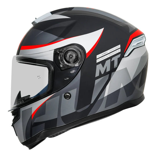 MT Hummer B Oasis Gloss Black White Red A1 Helmet