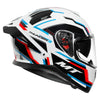 MT Thunder 3 SV Spoiler Blaze A7 Gloss White Blue Red Helmet