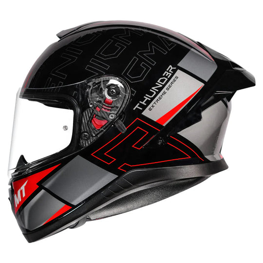 MT Thunder 3 SV Spoiler Enigma B1 Gloss Black Grey Red Helmet