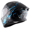 AXOR Apex Hunter Gloss Black Neon Blue Helmet