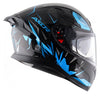 AXOR Apex Hunter Dull Black Neon Blue Helmet