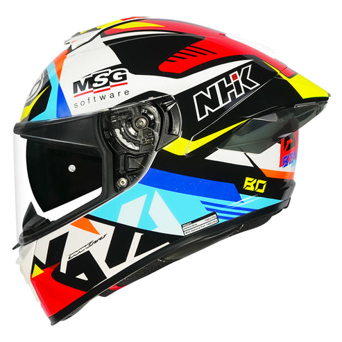 NHK K5R Bo Ben #9 Star Gloss White Blue Red Helmet