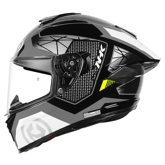 NHK K5R Commutrack Gloss Black Silver Helmet