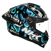 NHK K5R Nebula Gloss Black Tosca Blue Grey Helmet