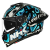 NHK K5R Nebula Gloss Black Tosca Blue Grey Helmet