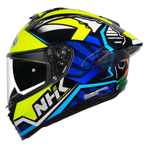 NHK Robert Gloss Black Blue Yellow Helmet