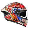 NHK K5R Alonso Star White #8 Eagle Gloss White Red Blue Helmet