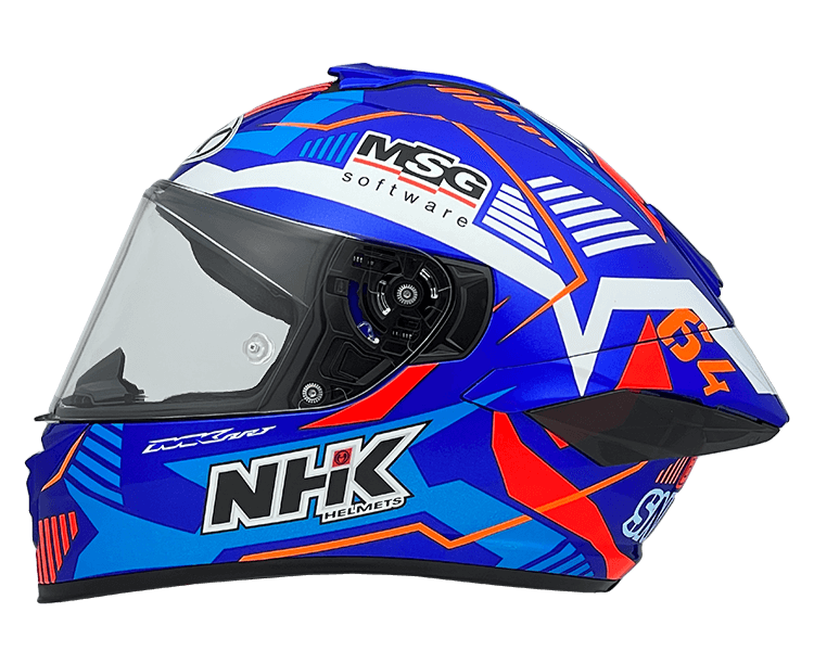 NHK K5R BO Bendsneyder #5 Gloss Blue White Helmet
