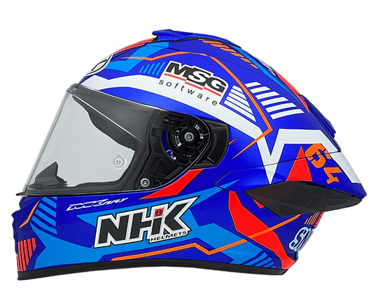 NHK K5R BO Bendsneyder #5 Gloss Blue White Helmet