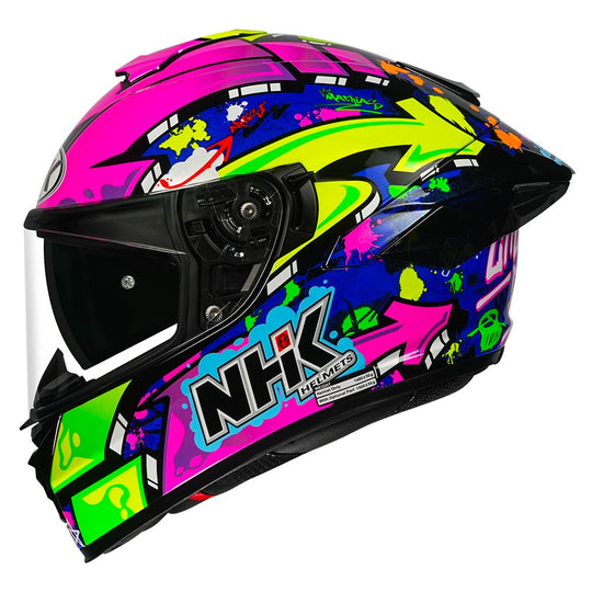 NHK K5R Mathias Tamburini Multi Gloss Black Metalic Blue Helmet
