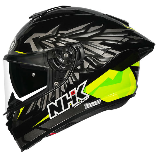 NHK K5R Wingstar Gloss Black Yellow Helmet