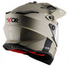 AXOR XCross Dual Visor Solid Dull Nickel Red Helmet