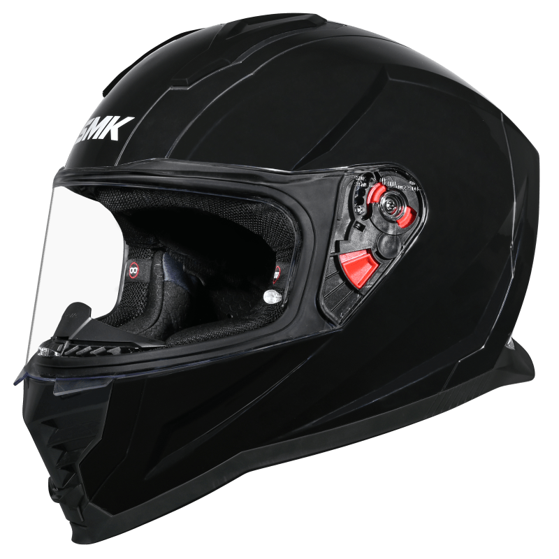 SMK Nova Solid Gloss Black (GL200) Helmet - Moto Central