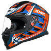 SMK Nova Super Gloss Blue Orange White (GL571) Helmet