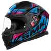 SMK Nova Track Gloss Black Blue Magenta (GL259) Helmet - Moto Central