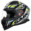 SMK Nova Track Gloss Black Grey Yellow (GL264) Helmet - Moto Central