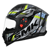 SMK Nova Track Gloss Black Grey Yellow (GL264) Helmet - Moto Central