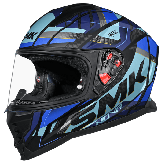 SMK Nova Track Matt Black Blue (MA255) Helmet