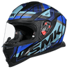 SMK Nova Track Matt Black Blue (MA255) Helmet - Moto Central