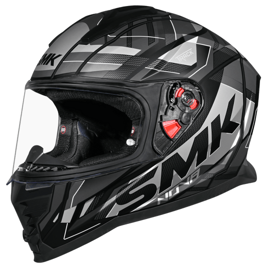 SMK Nova Track Matt Black Grey (MA266) Helmet