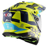 AXOR XCross X1 Dual Visor Gloss Neon Yellow Blue Helmet